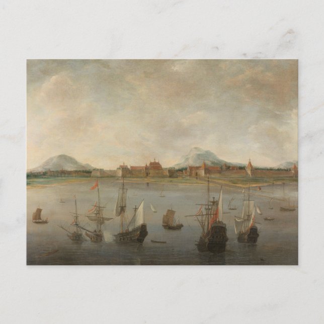 Postal Hendrick Dubbels - Vista de Batavia (Anverso)