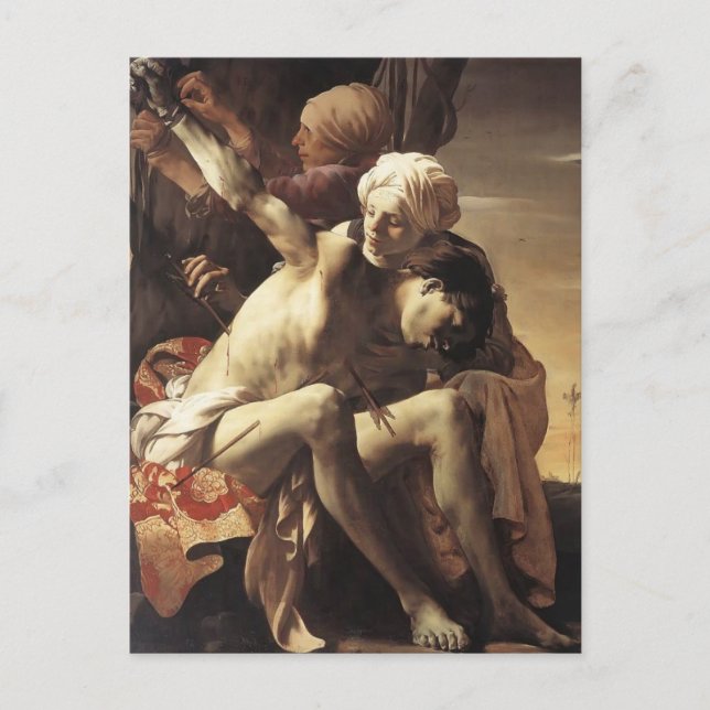 Postal Hendrick Terbrugghen-St. Sebastian Tendido por Ire (Anverso)