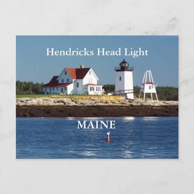 Postal Hendricks Head Light, Maine Postcard (Anverso)