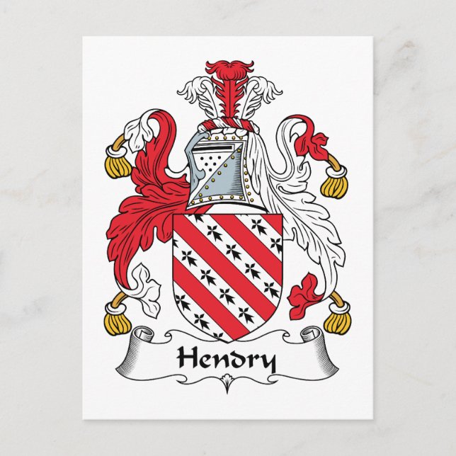 Postal Hendry Family Crest (Anverso)