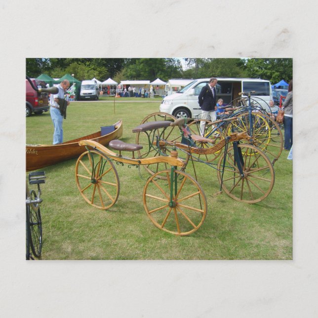 Postal Henley on Thames, bicicletas antiguas 1 (Anverso)