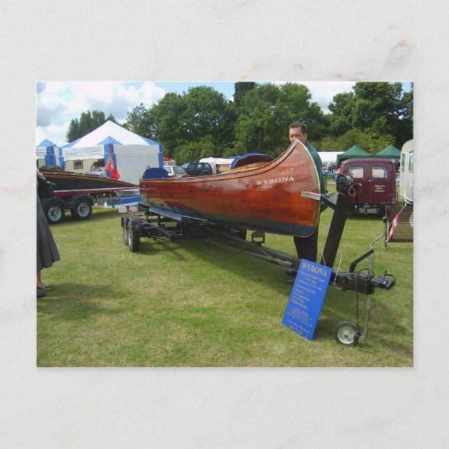 Postal Henley on Thames, canoa tradicional (Anverso)