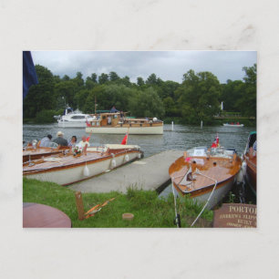 Postal Henley on Thames, motolanchas clásicas