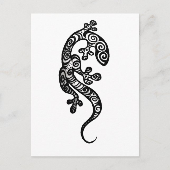 Postal Henna Gecko De Cynthia McDonald (Anverso)