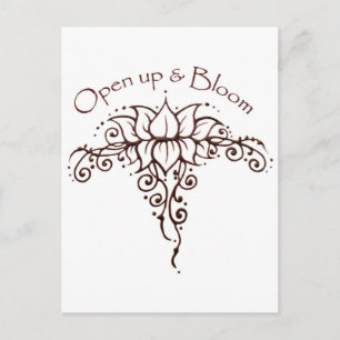 Postal Henna Lotus 'Open Up & Bloom'