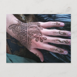 Postal Henna Scales Hand Postcard