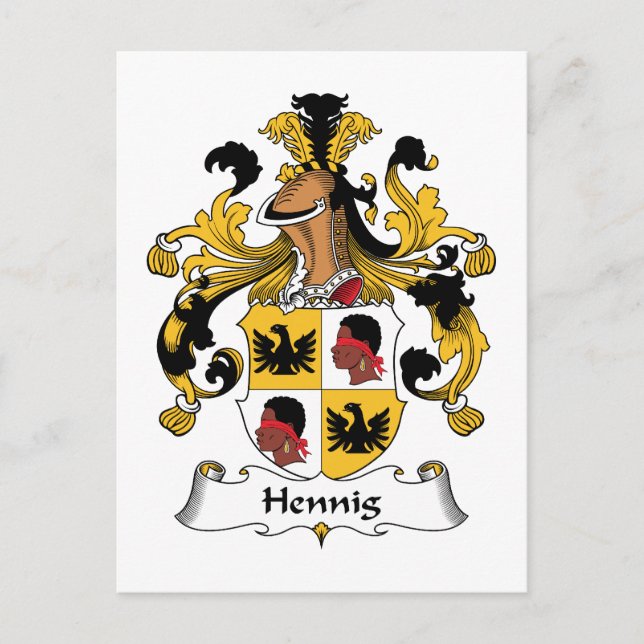 Postal Hennig Family Crest (Anverso)