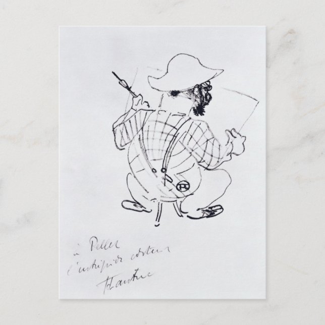 Postal Henri de Toulouse-Lautrec | Autorretrato, 1896 (Anverso)