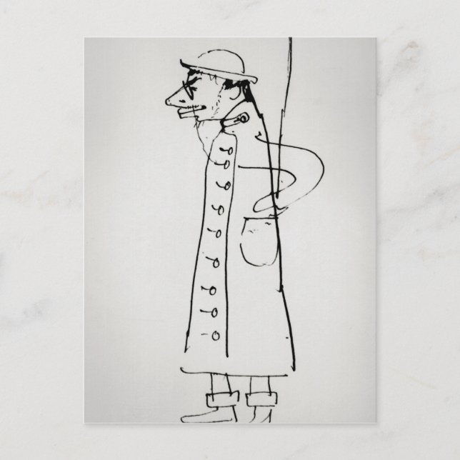 Postal Henri de Toulouse-Lautrec | Autorretrato, c.1885 (Anverso)