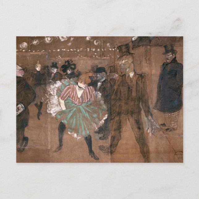 Postal Henri de Toulouse-Lautrec | Baile en el Rojo (Anverso)