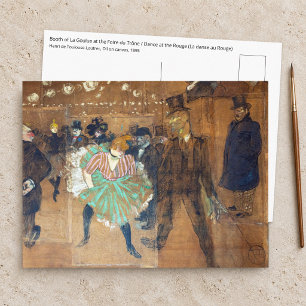 Postal Henri de Toulouse-Lautrec - Baile en el Rouge