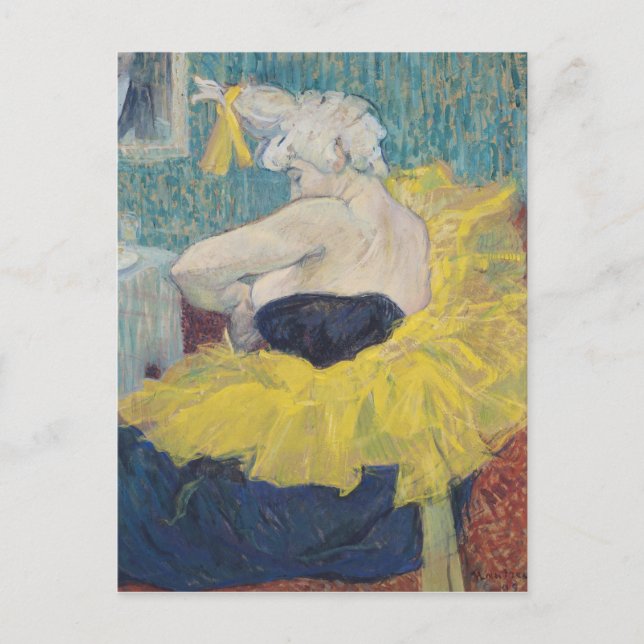 Postal Henri de Toulouse-Lautrec | Clowness Cha-U-Kao (Anverso)