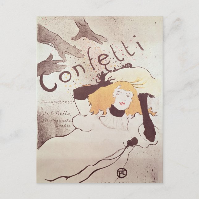 Postal Henri de Toulouse-Lautrec | Confetti, 1893 (Anverso)
