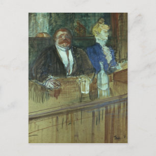 Postal Henri de Toulouse-Lautrec   En el bar: La Grasa Pr