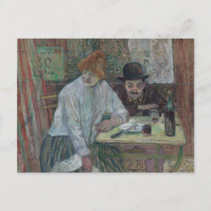 Postal Henri de Toulouse-Lautrec - En el Café La Mie