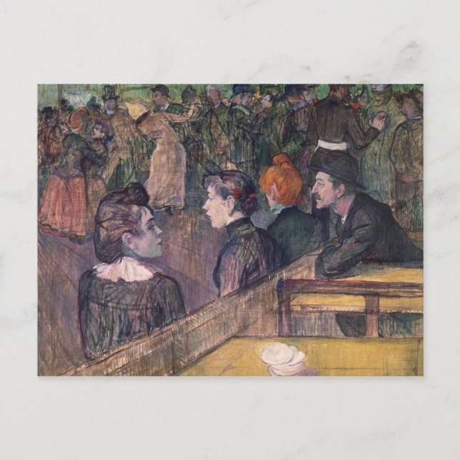 Postal Henri de Toulouse-Lautrec | En el Moulin de la Ga (Anverso)