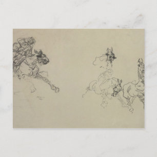 Postal Henri de Toulouse-Lautrec   Etude de Chevaux (rect
