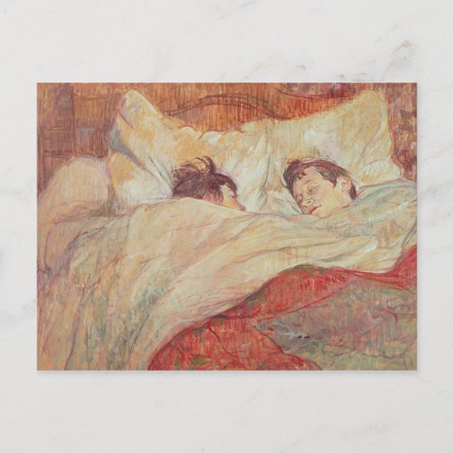 Postal Henri de Toulouse-Lautrec | La cama, c.1892-95 (Anverso)