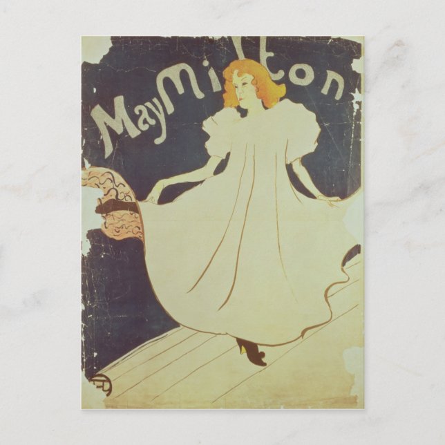 Postal Henri de Toulouse-Lautrec | May Milton, Francia (Anverso)