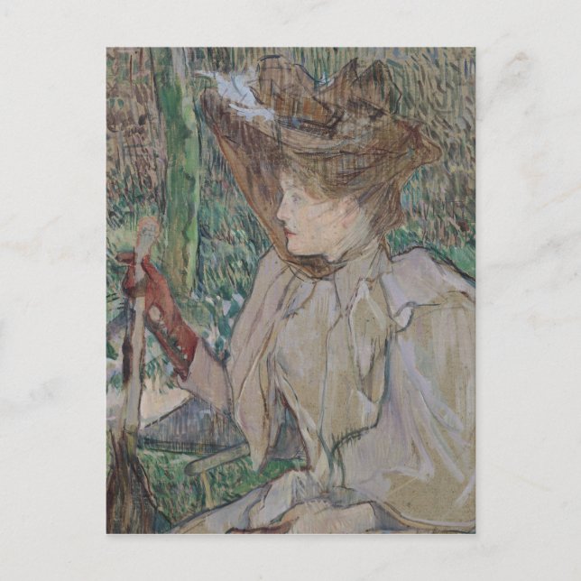 Postal Henri de Toulouse-Lautrec | Mujer con guantes, 189 (Anverso)