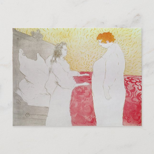 Postal Henri de Toulouse-Lautrec | Mujer en cama, perfil (Anverso)