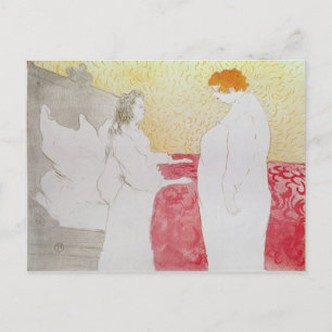 Postal Henri de Toulouse-Lautrec   Mujer en cama, perfil