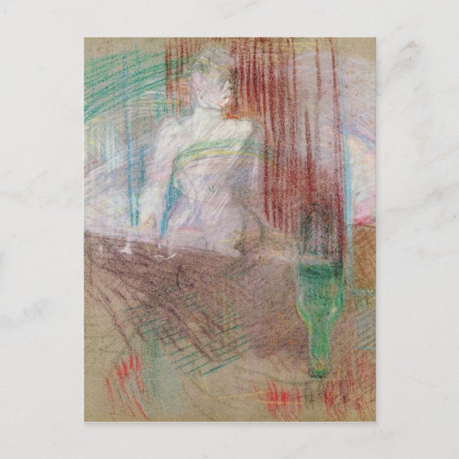 Postal Henri de Toulouse-Lautrec | Mujer que se queda atr (Anverso)