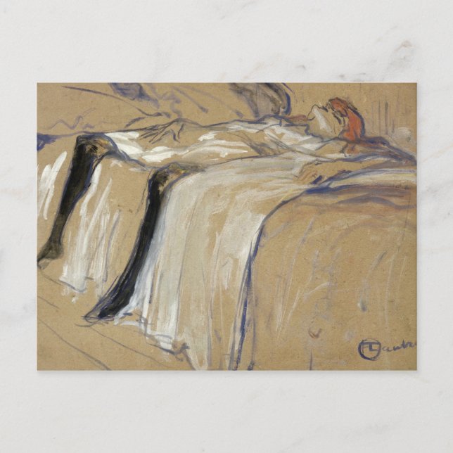 Postal Henri de Toulouse-Lautrec | Mujer tendida en su es (Anverso)