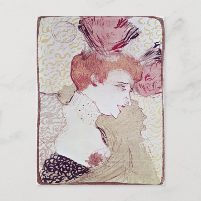 Postal Henri de Toulouse-Lautrec | Retrato de Marcelle L (Anverso)