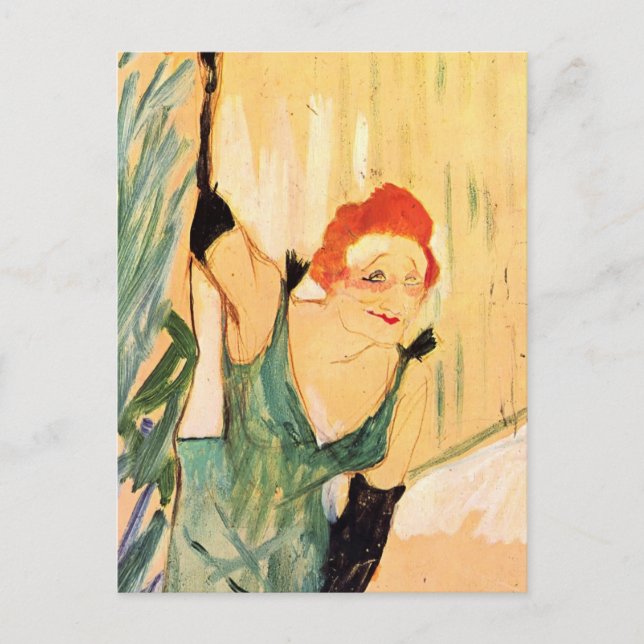 Postal Henri de Toulouse-Lautrec: Yvette Guilbert (Anverso)
