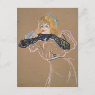 Postal Henri de Toulouse-Lautrec Yvette Guilbert singi