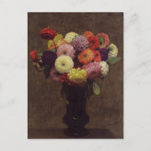 Postal Henri Fantin-Latour-Dahlias