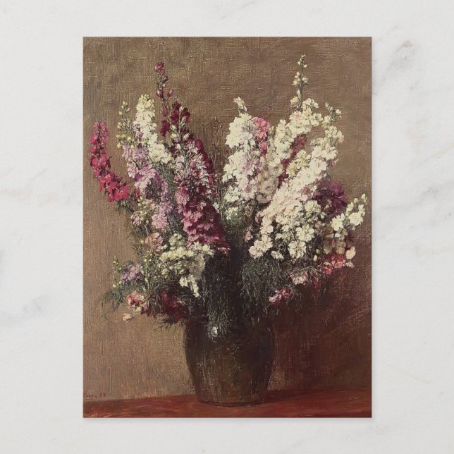 Postal Henri Fantin-Latour-Larkspur (Anverso)