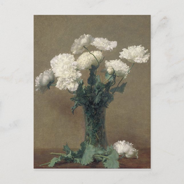 Postal Henri Fantin Latour Vintage Poppies (Anverso)
