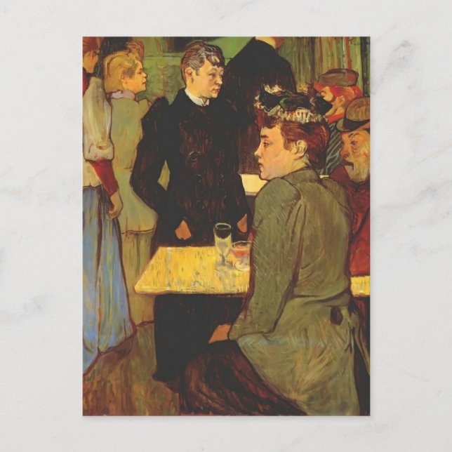 Postal Henri Lautrec- Esquina del Moulin de la Galette (Anverso)