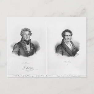 Postal Henri Montan Berton y Francois Adrien