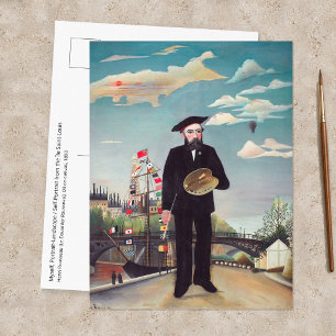 Postal Henri Rousseau - Autorretrato-Paisaje
