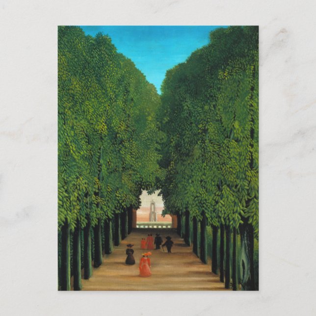 Postal Henri Rousseau, Avenida en el Parque de Saint Clou (Anverso)