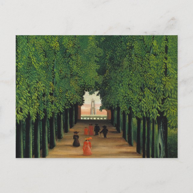 Postal Henri Rousseau, Avenida en el Parque de Saint Clou (Anverso)