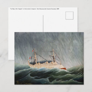 Postal Henri Rousseau - El barco en la tempestad