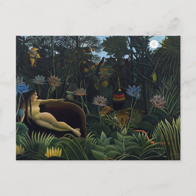 Postal Henri Rousseau - el sueño (Anverso)