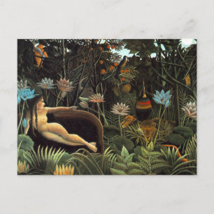 Postal Henri Rousseau - El sueño