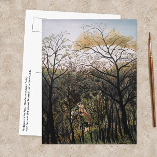 Postal Henri Rousseau - Encuentro en el Bosque