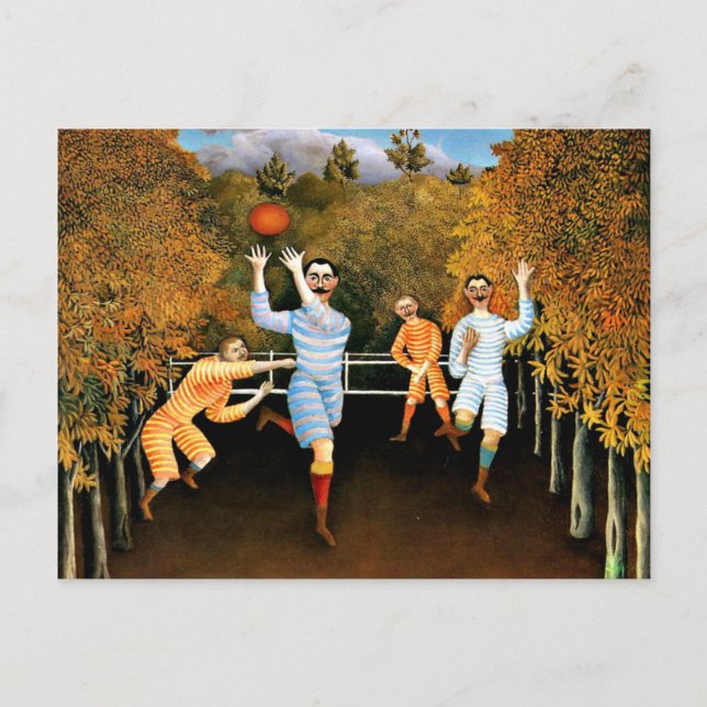 Postal Henri Rousseau - Futbolistas, (Anverso)