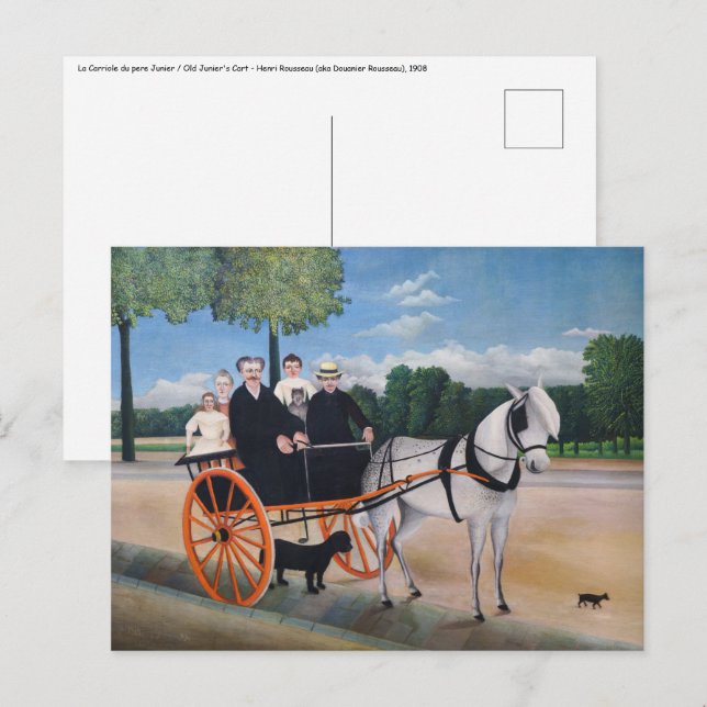 Postal Henri Rousseau - La Carriole du pere Junier (Anverso / Reverso)