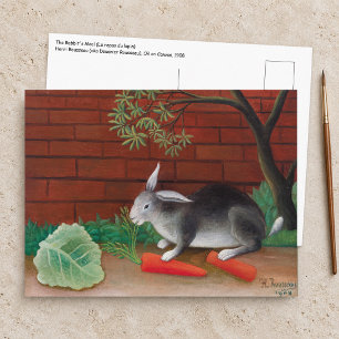 Postal Henri Rousseau - La comida del conejo