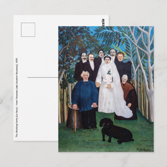 Postal Henri Rousseau - La fiesta de la boda (Anverso / Reverso)