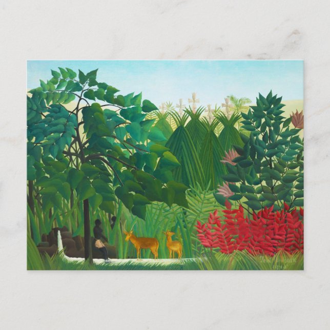 Postal Henri Rousseau La Postcarta De Las Cascadas (Anverso)