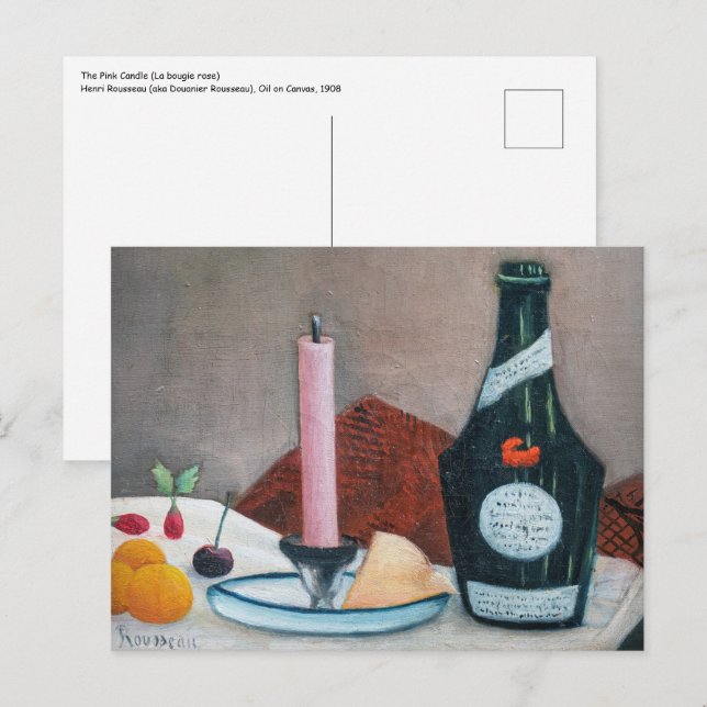 Postal Henri Rousseau - La vela rosa (Anverso / Reverso)