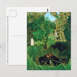 Postal Henri Rousseau - Los alegres bromistas